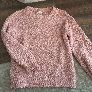Mauve colored popcorn sweater